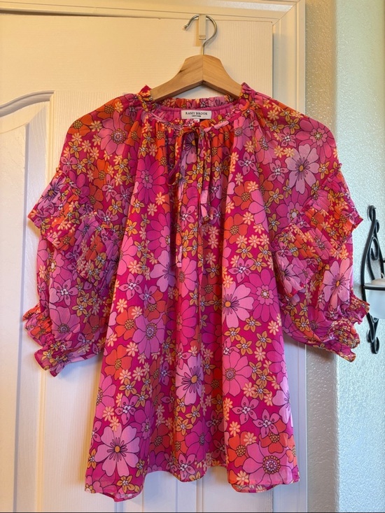 Ramy Brook Tops - Ramy Brook Eugenia Blouse With Ruffled Sleeves